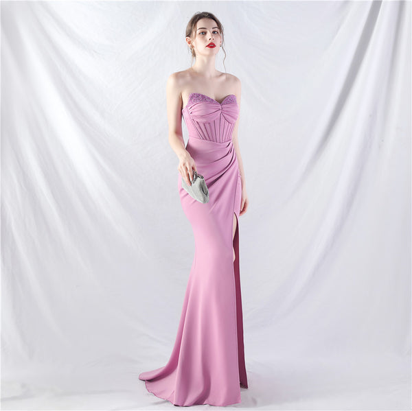 Structured Corset Gown with Heavy Beadwork