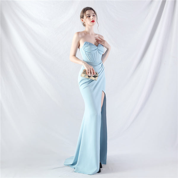 Structured Corset Gown with Heavy Beadwork