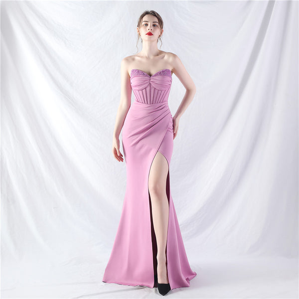 Structured Corset Gown with Heavy Beadwork
