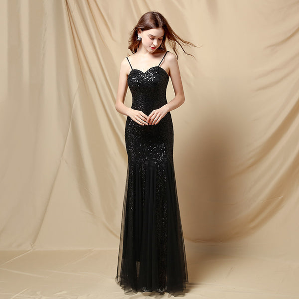 Long Bridal Mermaid Gown with Slit for Wedding Banquets