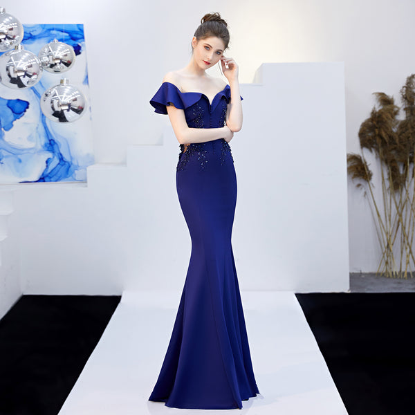 Off-the-Shoulder Mermaid Bridal Gown