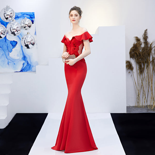 Off-the-Shoulder Mermaid Bridal Gown