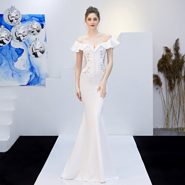 Off-the-Shoulder Mermaid Bridal Gown