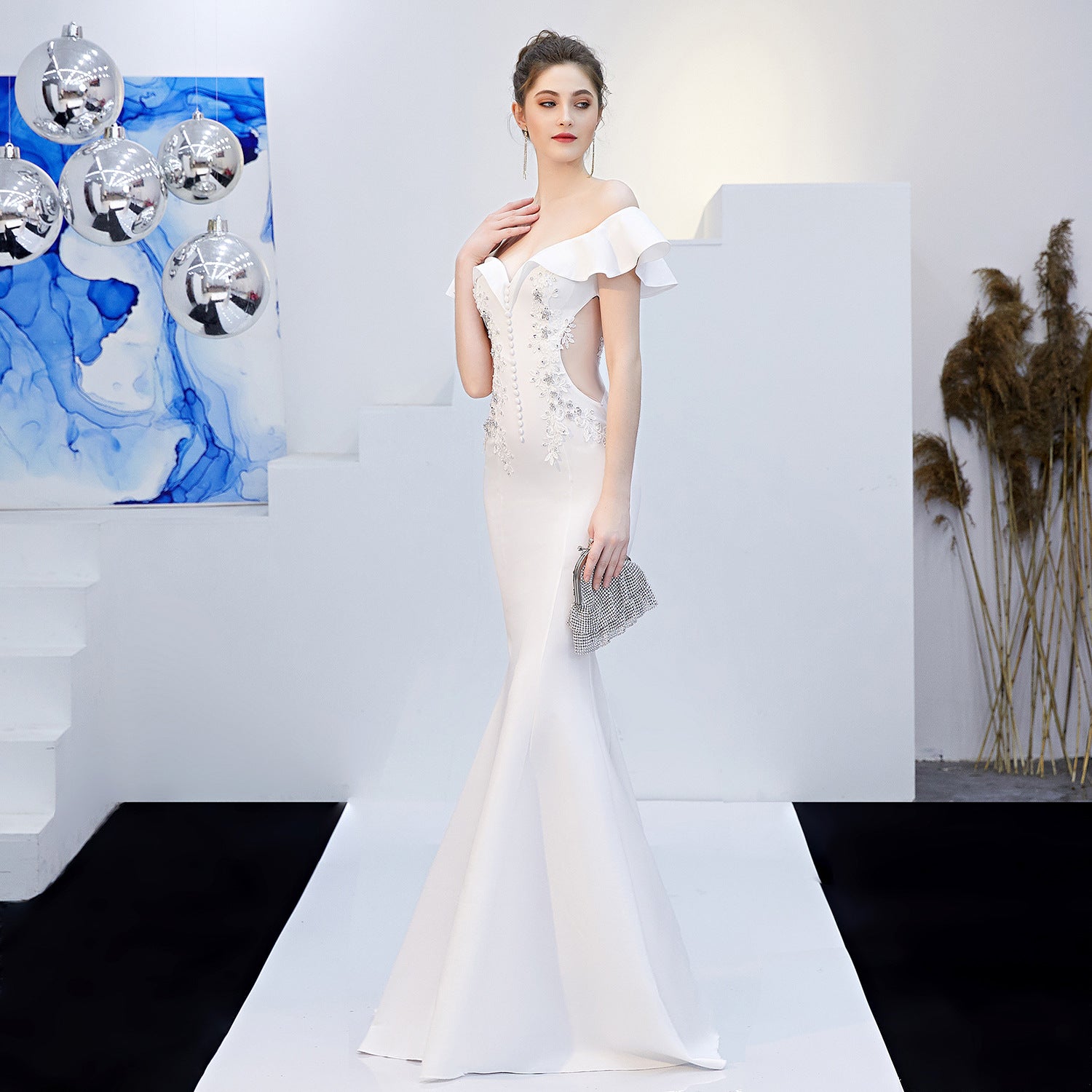 Off-the-Shoulder Mermaid Bridal Gown