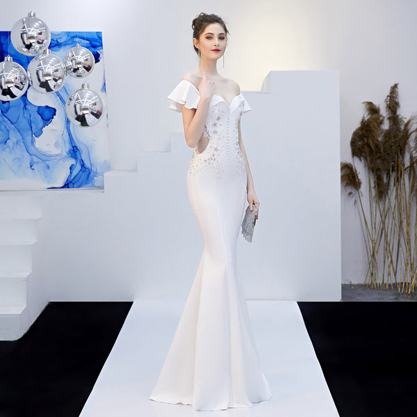 Off-the-Shoulder Mermaid Bridal Gown