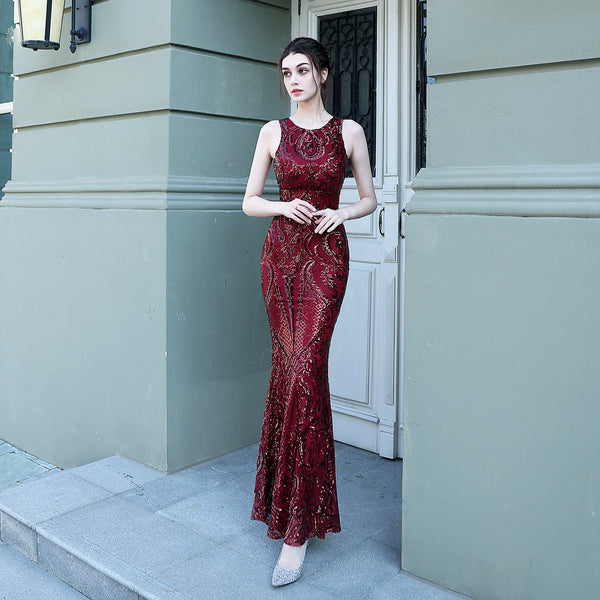 2020 Sequin Mermaid Evening Gown for Galas & Fashion Shows