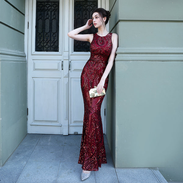 2020 Sequin Mermaid Evening Gown for Galas & Fashion Shows