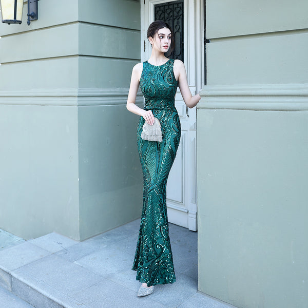 2020 Sequin Mermaid Evening Gown for Galas & Fashion Shows