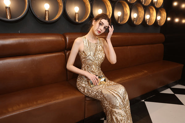 2020 Sequin Mermaid Evening Gown for Galas & Fashion Shows