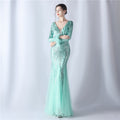 2024 High-End Gown with Ostrich Feathers, Sequins & Tulle