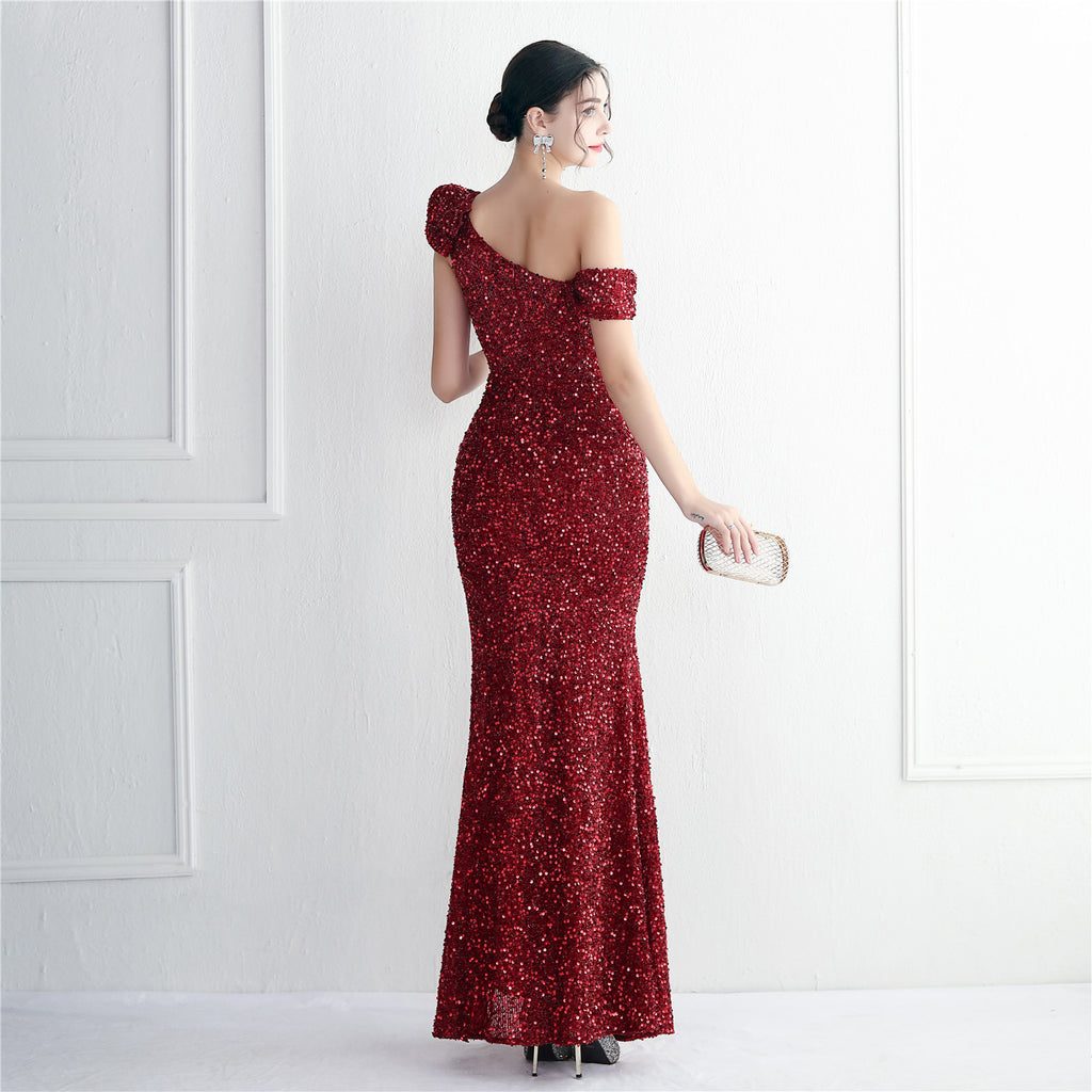 Jednoroční mořská panna šaty s ozdobným flitrovým detailem