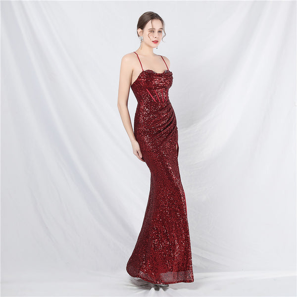 Baroque-Style Corset Gown with Heavy Beadwork