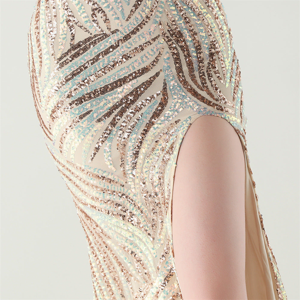 2025 Backless Sequin Mermaid Gown for Red Carpet & Galas