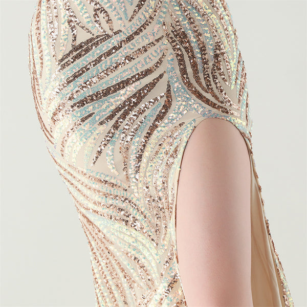 2025 Backless Sequin Mermaid Gown for Red Carpet & Galas