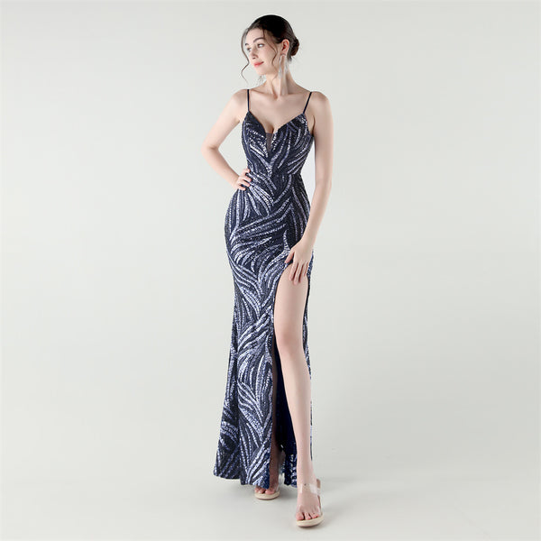 2025 Backless Sequin Mermaid Gown for Red Carpet & Galas