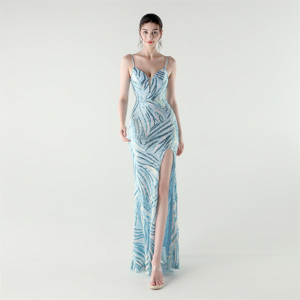 2025 Backless Sequin Mermaid Gown for Red Carpet & Galas