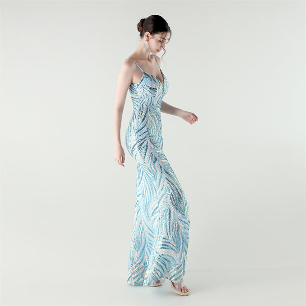 2025 Backless Sequin Mermaid Gown for Red Carpet & Galas