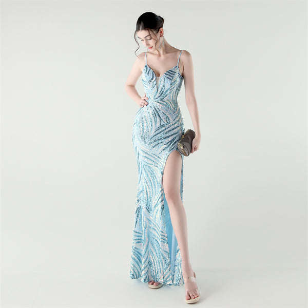 2025 Backless Sequin Mermaid Gown for Red Carpet & Galas