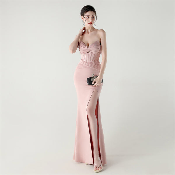 2025 Sweetheart Neckline Gown with Corset Bodice, Cut-Out Detail & Lacing