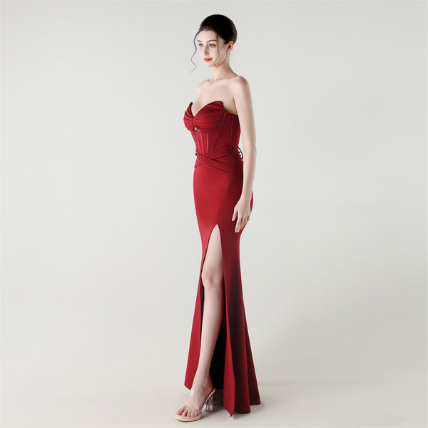 2025 Sweetheart Neckline Gown with Corset Bodice, Cut-Out Detail & Lacing