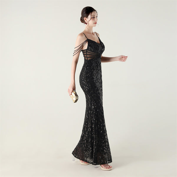 2025 Heavy Beadwork Mermaid Gown with Structured Midsection