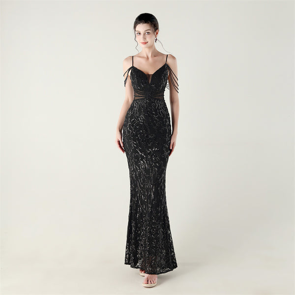 2025 Heavy Beadwork Mermaid Gown with Structured Midsection