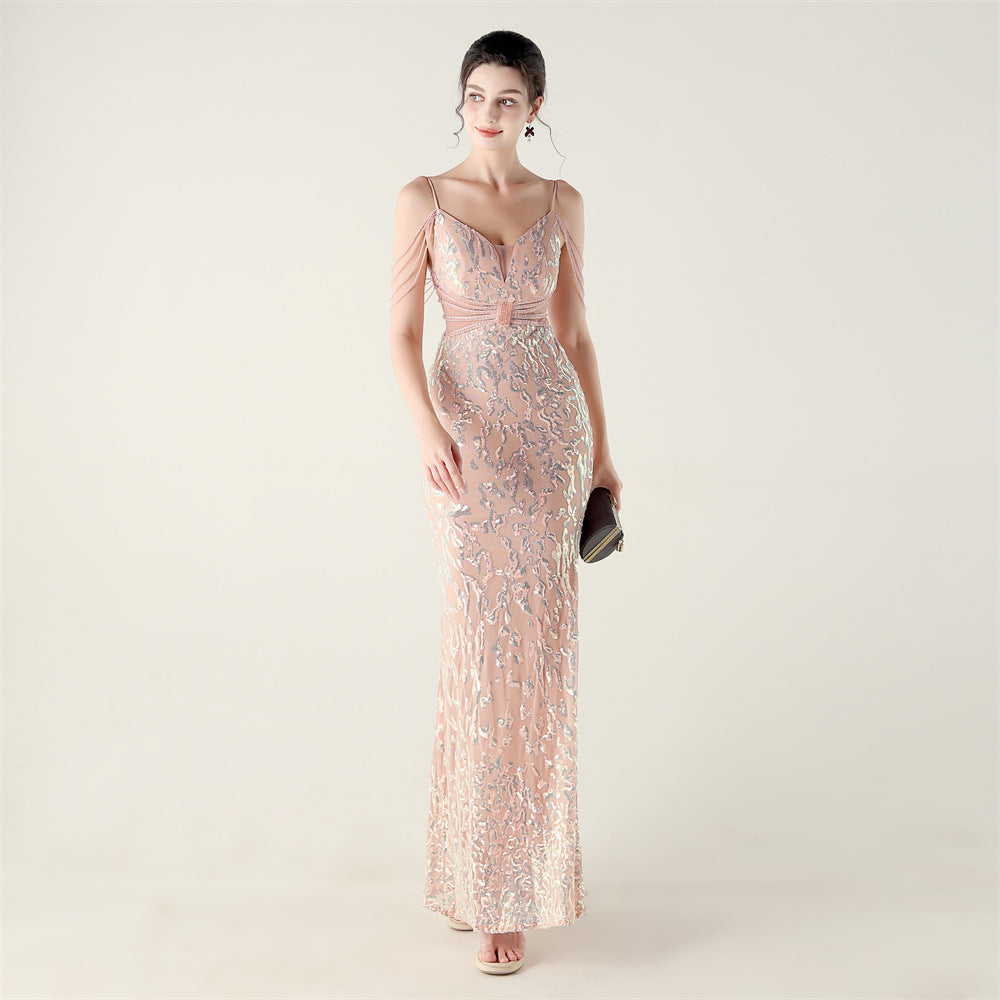 2025 Heavy Beadwork Mermaid Gown with Structured Midsection