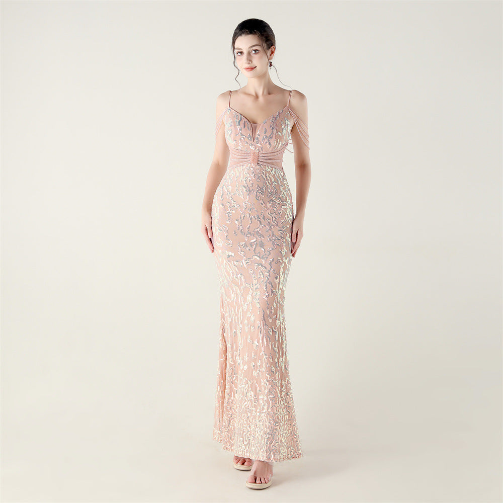 2025 Heavy Beadwork Mermaid Gown with Structured Midsection