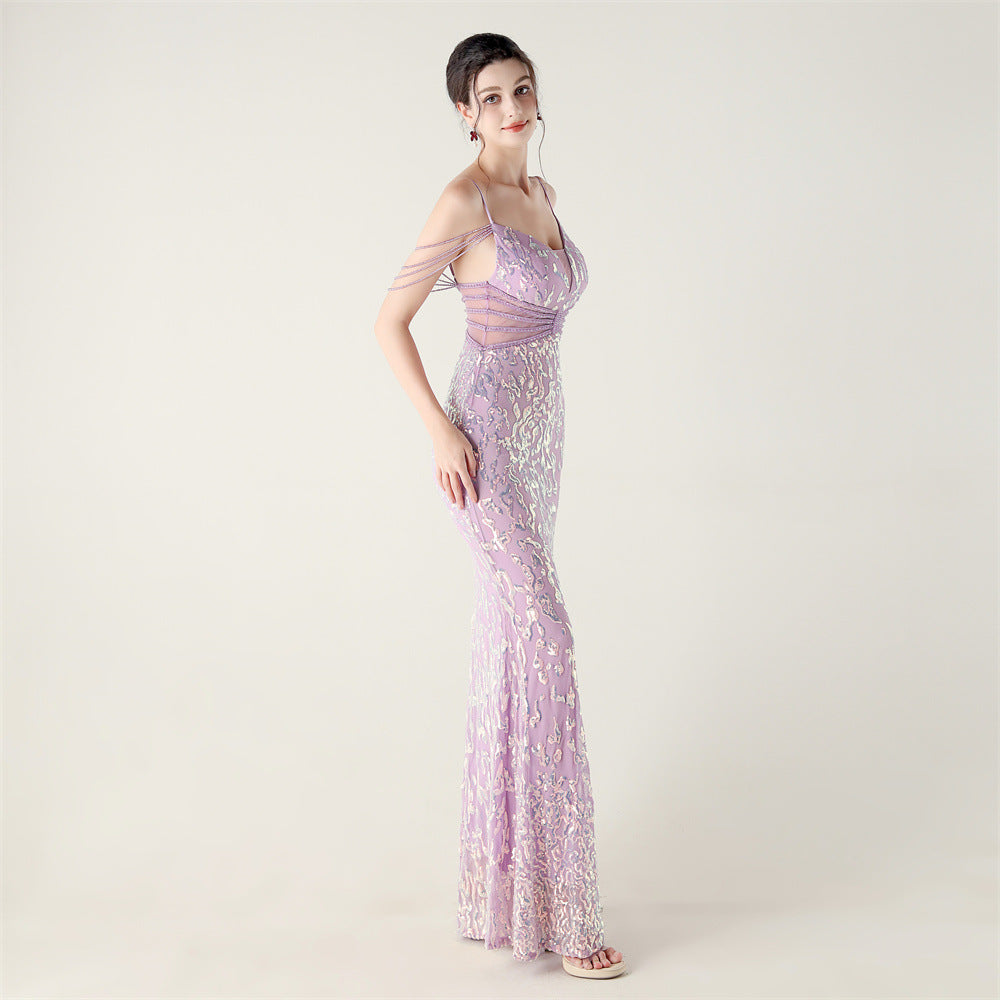 2025 Heavy Beadwork Mermaid Gown with Structured Midsection