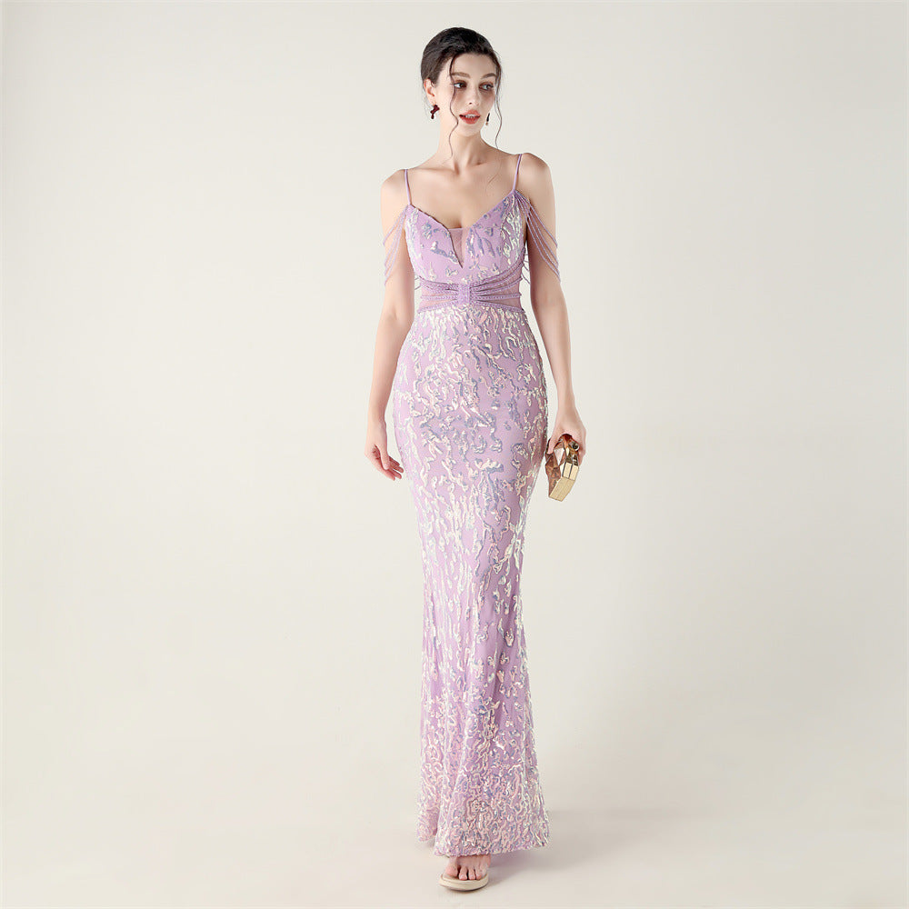 2025 Heavy Beadwork Mermaid Gown with Structured Midsection