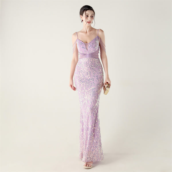 2025 Heavy Beadwork Mermaid Gown with Structured Midsection