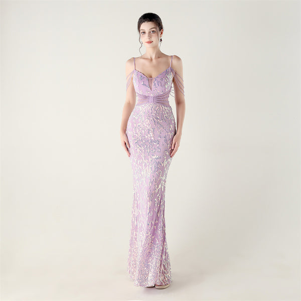 2025 Heavy Beadwork Mermaid Gown with Structured Midsection