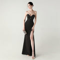 2025 Boned Corset Gown with Pleated Bodice, Cut-Outs & Lacing