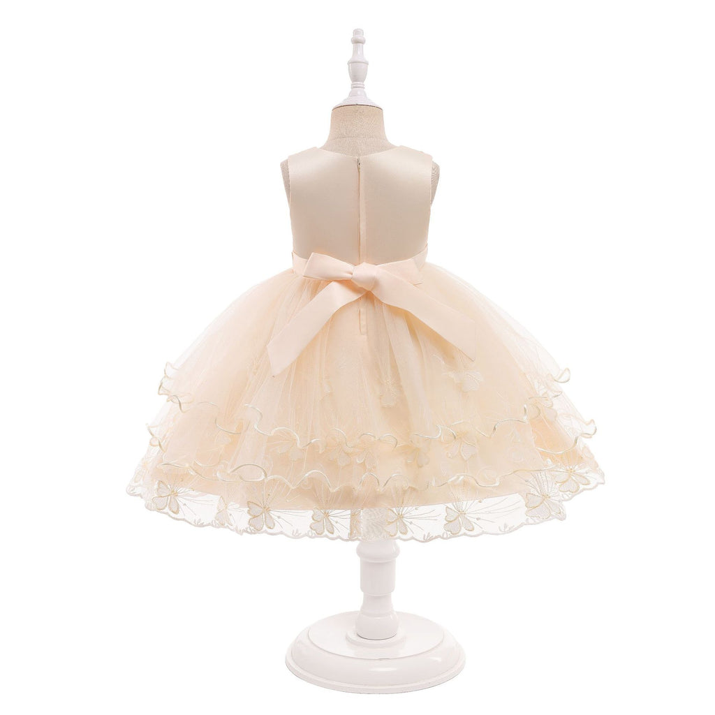 Šaty bez rukávů s krajkou ve stylu princezny na svatbu, párty, vystoupení a narozeniny