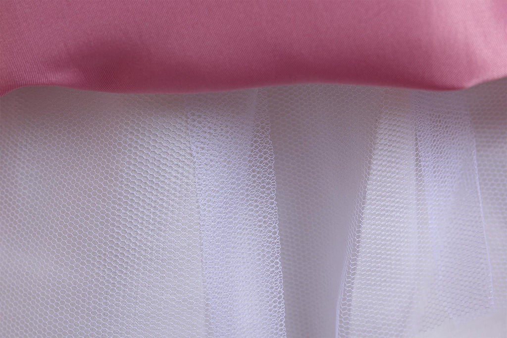 Dlouhé rukávy s plisovanou tylovou princeznovskou šaty pro dívky