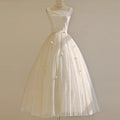 Petite Bride Vestido de Novia – Vestido vintage de tirantes espagueti para compromiso o ceremonia civil