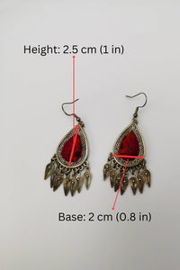 Exclusive Artisanal Embroidery Drop Earrings with Tassel