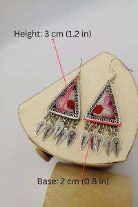 Unrepeatable Hand-Embroidered Drop Tassel Earrings