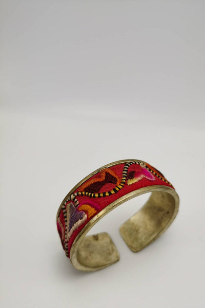 Aesthetic Hand-sewn Violaceae Cuff Bracelet