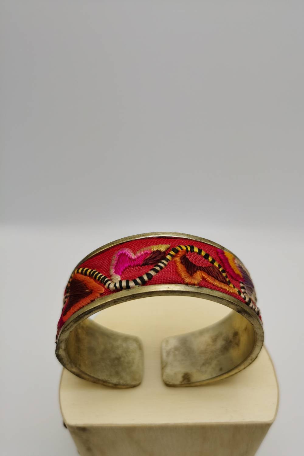 Aesthetic Hand-sewn Violaceae Cuff Bracelet