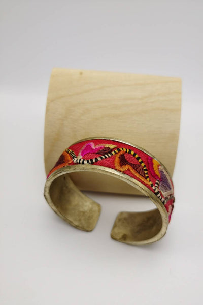 Aesthetic Hand-sewn Violaceae Cuff Bracelet