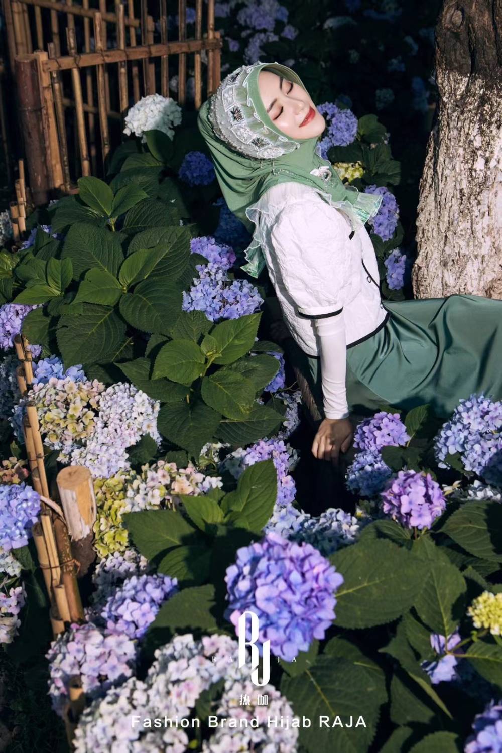 Kaliala-Sage vyšívaná šifónová čepice na hidžáb s perlami a kamínky