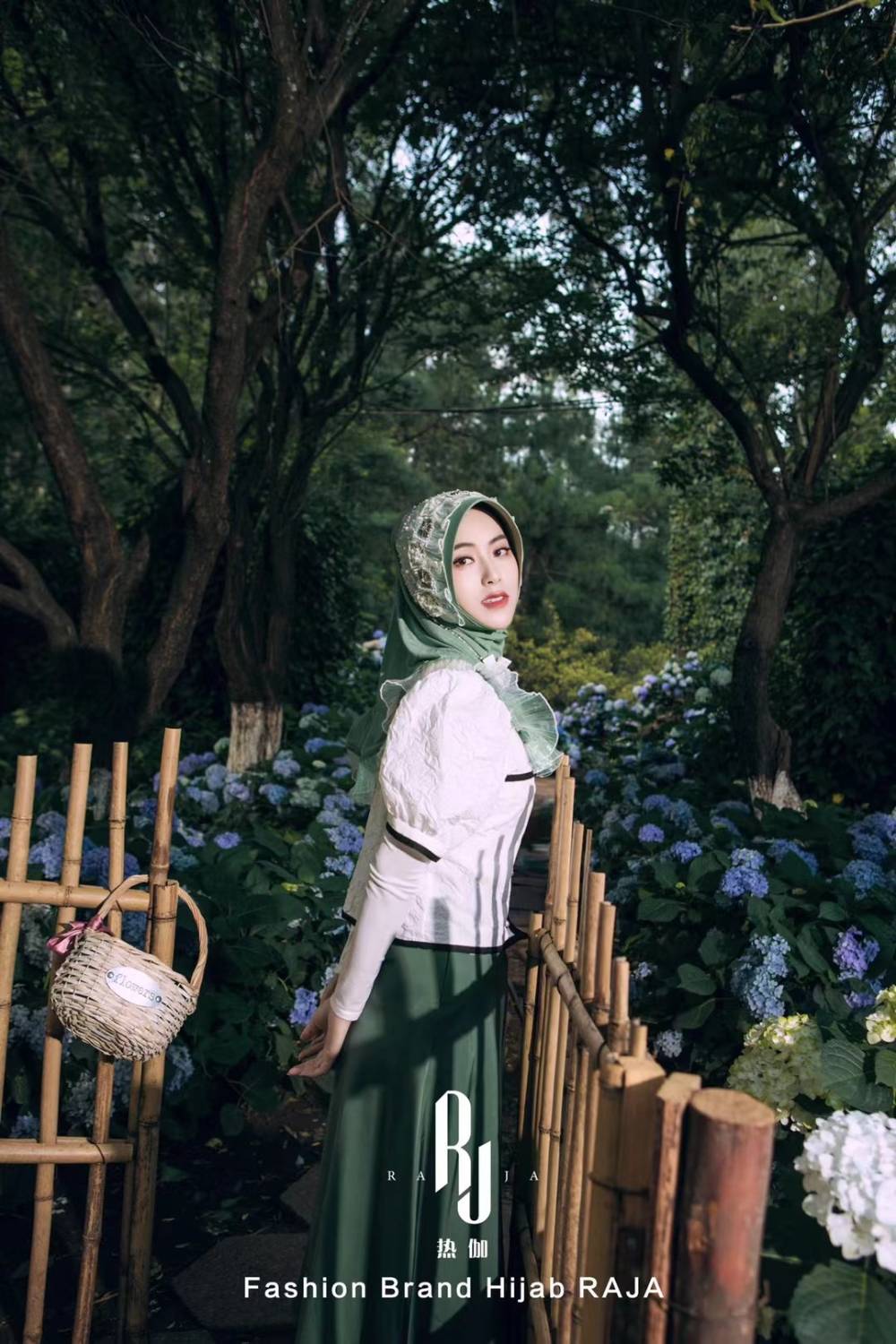 Kaliala-Sage vyšívaná šifónová čepice na hidžáb s perlami a kamínky