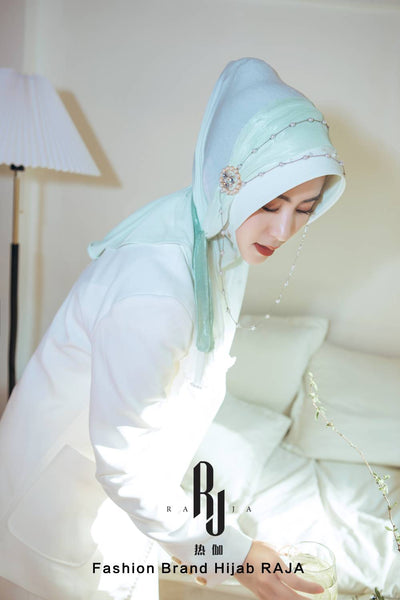 Dariya-Frosted Mint Radiant Dreams Hijab Cap