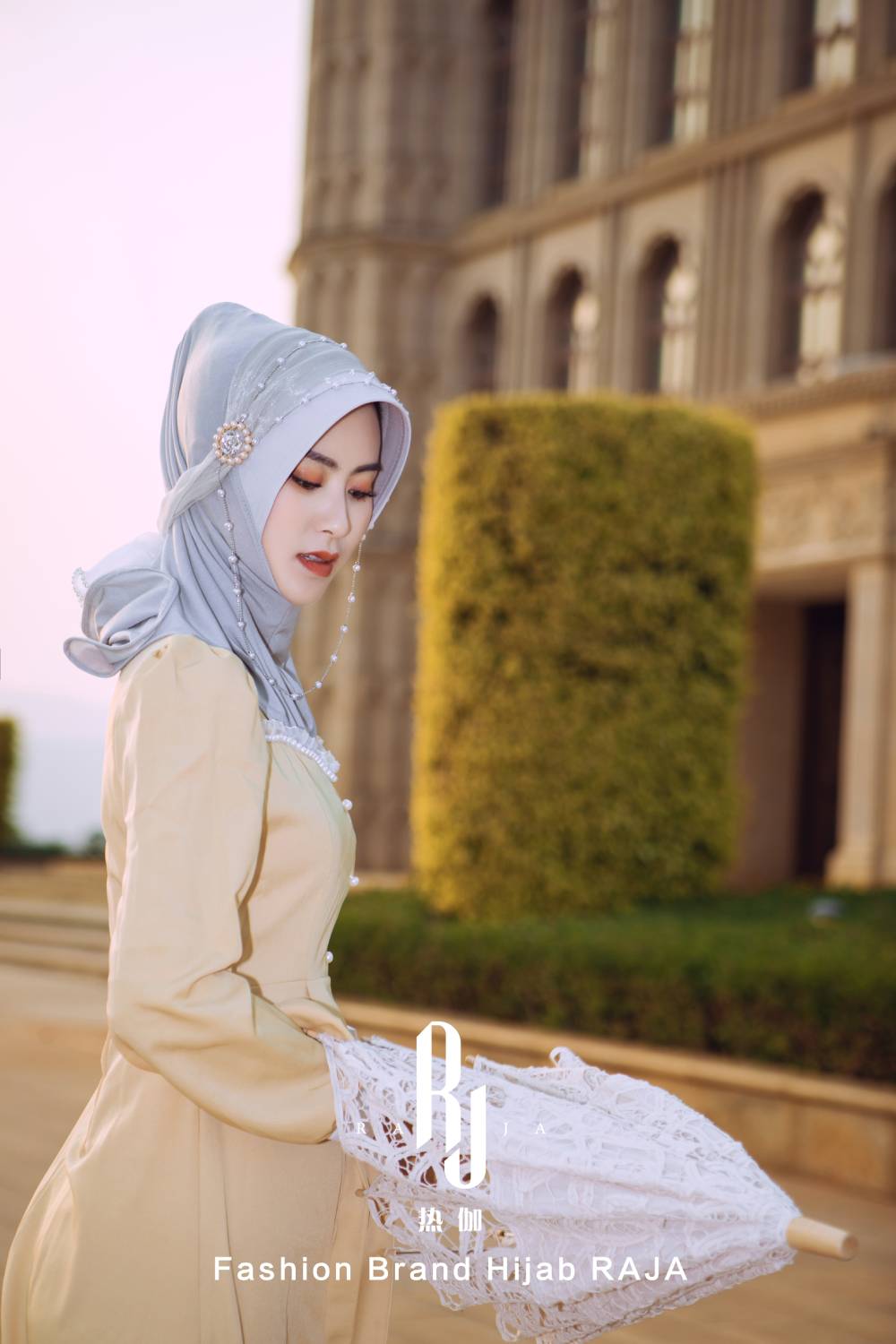 Dariya-Silber Radiant Dreams Hijab-Kappe