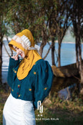 Irsa-Gold Charmante Hijab-Mütze aus Chiffon mit Liebesknoten
