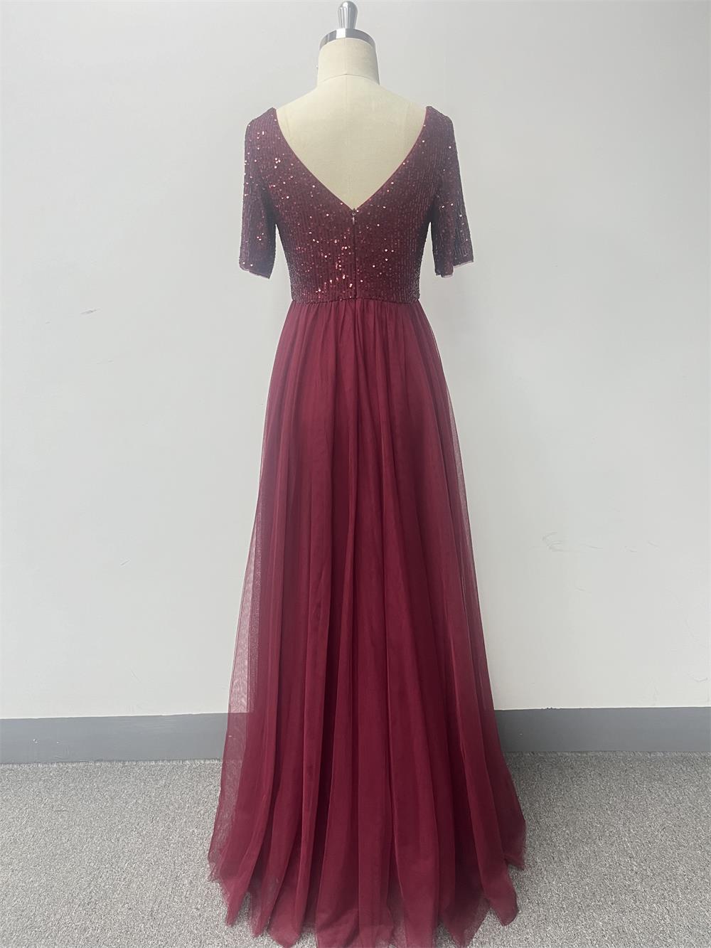 CORPO SUGGERIMENTO CORTE SUGGERIMENTO VECH A VACCHIO MASSI A-LINE GIGLA DI TULLE/Abito da damigella d'onore