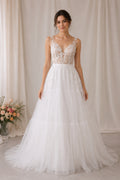Princess Illusion Lace and Tulle Wedding Dress