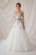 Princess Sweetheart Tulle Bridal Gown with Appliques