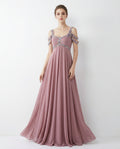 Empire A-line Chiffon Prom Dress with Straps